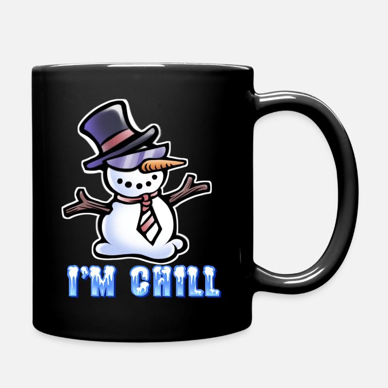 I'm Chill - Cool Snowman - Full Colour Mug - black