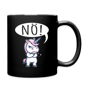 Unicorn Nope Stubborn - Full Colour Mug - black - Right