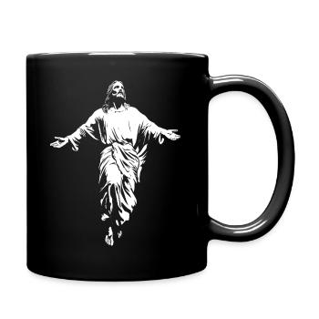 Jesus Christ Christian God - Full Colour Mug - black - Right