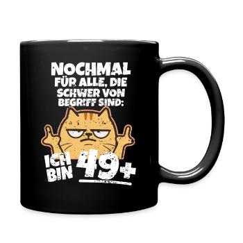 Middle Finger Cat 50 Birthday - Full Colour Mug - black - Right