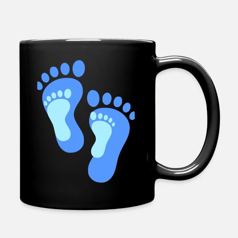 Family Footprints | Common Paths Vector - Full Colour Mug - black
