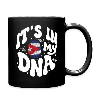 Kubanische DNA Kuba Flagge Hispanisch - Tasse einfarbig - Schwarz - Rechts