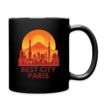 Silhouette de la Meilleure Ville Paris - Mug uni - noir - Droite