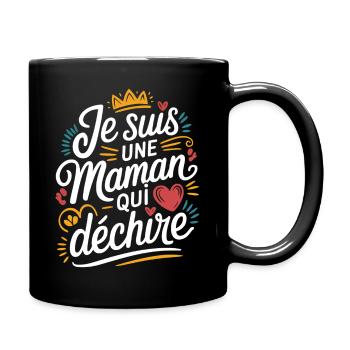 Ich bin eine Killer-Mutter - Tasse einfarbig - Schwarz - Rechts