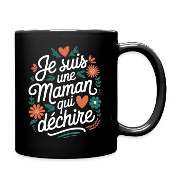 Ich bin eine Killer-Mutter - Tasse einfarbig - Schwarz - Rechts