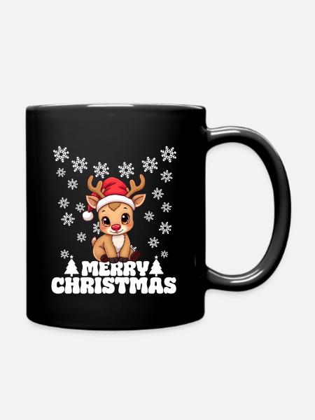 Renne - Joyeux Noël - Mug uni - noir