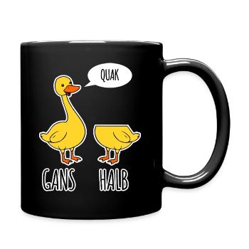 Oie - demi-oies entières et autres - Mug uni - noir - Droite