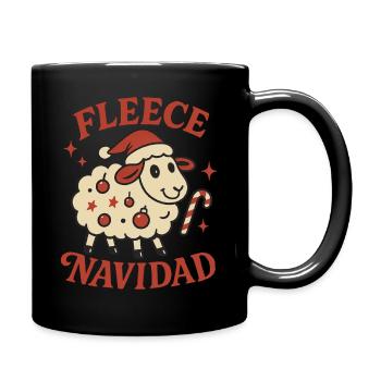 Funny Christmas Gift Fleece Navidad - Full Colour Mug - black - Right