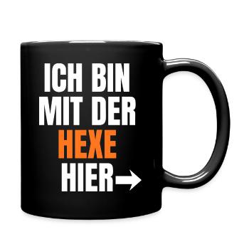 I'm with the witch here - Full Colour Mug - black - Right