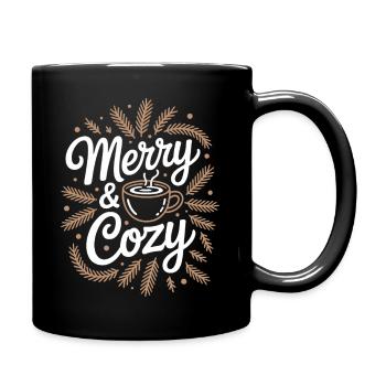 Illustration de tasse joyeuse et confortable - Mug uni - noir - Droite