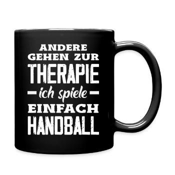 Handballspieler Handball Handballer Geschenke - Tasse einfarbig - Schwarz - Rechts