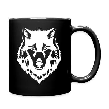 Cadeau T-shirt loups loups - Mug uni - noir - Droite