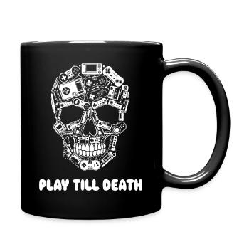 Play Till Death Schädel aus Controllern - Tasse einfarbig - Schwarz - Rechts