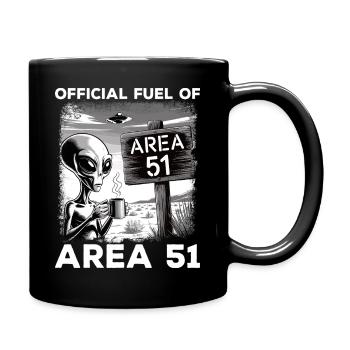 Lustige Area 51 Außerirdische UFO Kaffee Liebhaber - Tasse einfarbig - Schwarz - Rechts