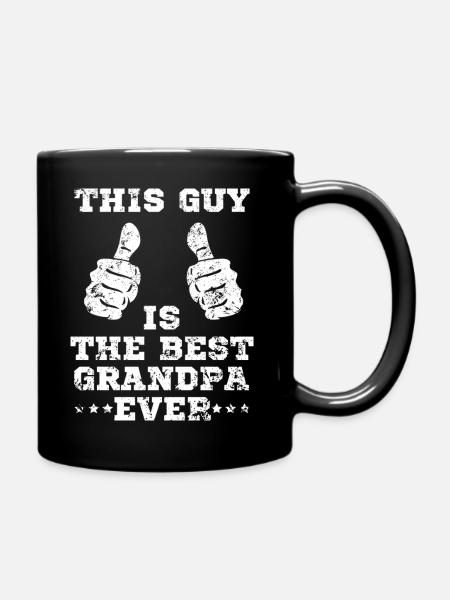 The best grandfather in the world: two thumbs - Full Colour Mug - black