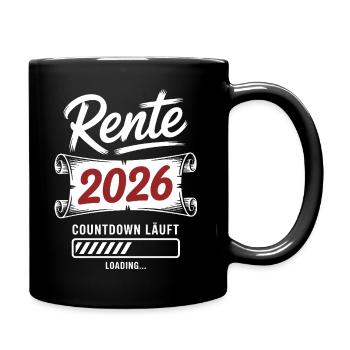 Rente2026 Countdown - Tasse einfarbig - Schwarz - Rechts
