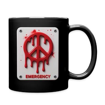 PEACE EMERGENCY #1 - peace & love - Mug uni - noir - Droite