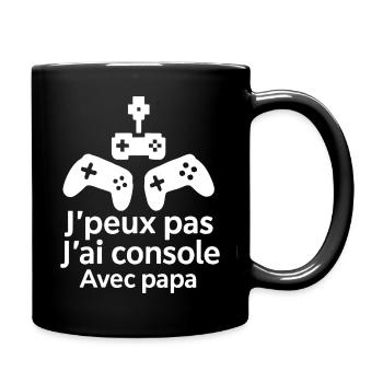 I can't I consoled With daddy - Full Colour Mug - black - Right