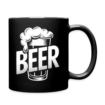 Bier – Cool Beer Logo - Tasse einfarbig - Schwarz - Rechts