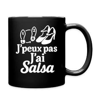 J’peux pas j’ai Salsa - Mug uni - noir - Droite