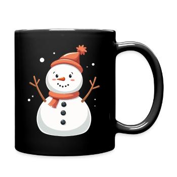 Snowman Cozy Winter Whimsy - Full Colour Mug - black - Right