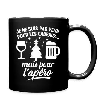 Je Suis Là Pour L’Apéro Noël Humour - Mug uni - noir - Droite