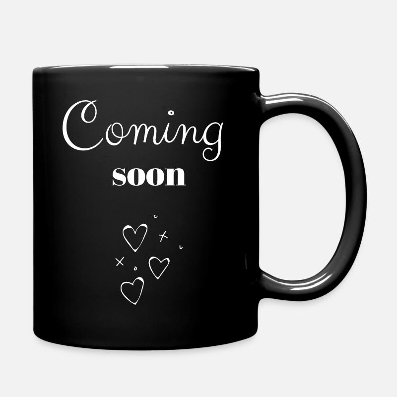 Bientôt à venir des cœurs manuscrits - Mug uni - noir