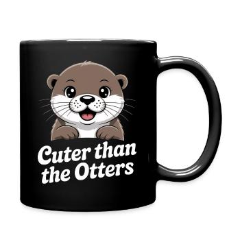 Cuter Than the Otters - Full Colour Mug - black - Right