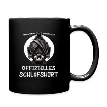 Official Sleeping Shirt Bat Bats - Full Colour Mug - black - Right