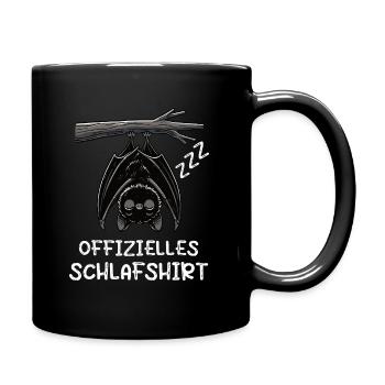 Official Sleeping Shirt Bat Bats - Full Colour Mug - black - Right