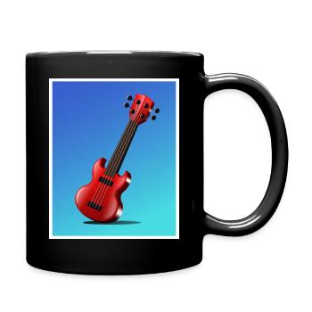 Cartoon-Gitarrenplakat - Tasse einfarbig - Schwarz - Rechts