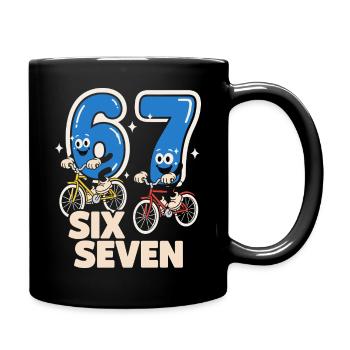67 Six Seven meme Cycling - Italian Lust - Full Colour Mug - black - Right