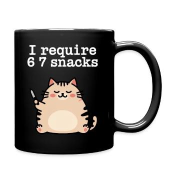 6-7 Mème Internet 6 7 Snack Cat - Mug uni - noir - Droite
