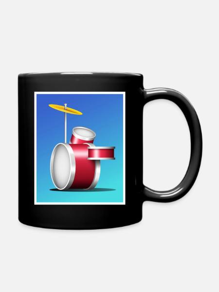 Batterie rouge de dessin animé - Mug uni - noir