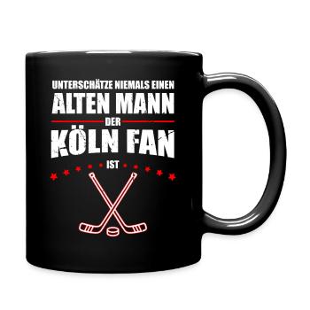 Vieil Homme - Fan de hockey sur glace de Cologne | Rétro Vintage - Mug uni - noir - Droite