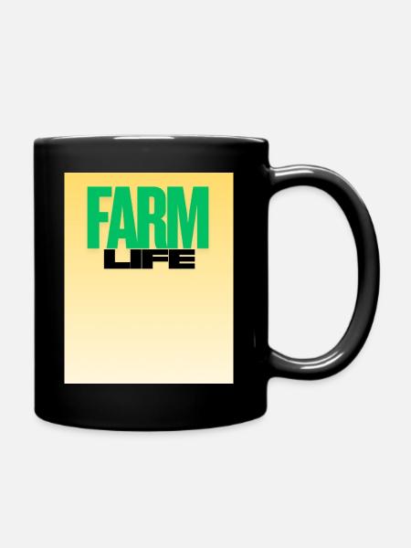 Vie à la ferme Typographie audacieuse - Mug uni - noir