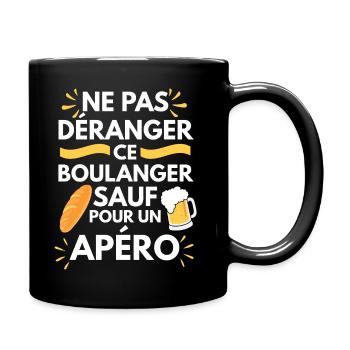 Baker Men's Aperitif Humour Gift Idea Funny Beer - Mug uni - noir - Droite