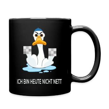 I'm Not Nice Today – Funny Duck - Full Colour Mug - black - Right