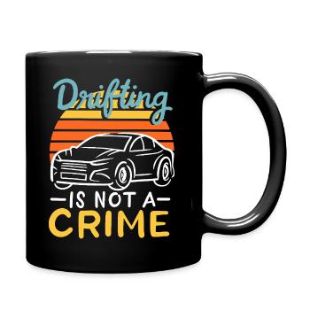 Retro Drifting Is Not A Crime Car Sunset Design - Tasse einfarbig - Schwarz - Rechts