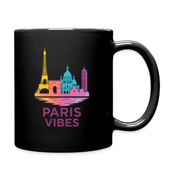 Silhouette de gradient de Paris Vibes - Mug uni - noir - Droite