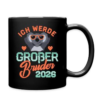 Je vais être Big Brother 2026 - Bébé de grossesse - Mug uni - noir - Droite