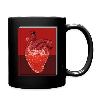 Heart Strawberry Fusion - Full Colour Mug - black - Right