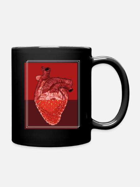 Heart Strawberry Fusion - Mug uni - noir