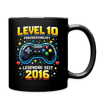 10e anniversaire 2016 Niveau 10 Jeune Joueur Drôle - Mug uni - noir - Droite