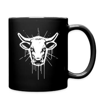 Bull Head Bull Graffiti Vector - Full Colour Mug - black - Right