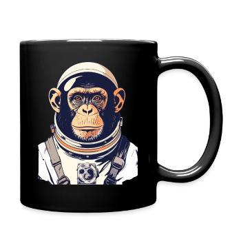 Astronaut Monkey Astronaut Monkey Space Motif - Full Colour Mug - black - Right