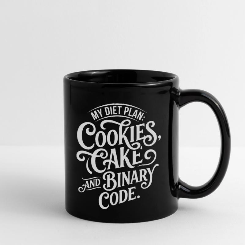 Cookies Cake Binary Code Design Full Colour Mug