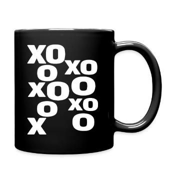 XOXO Love Typography Cute Valentine Design - Full Colour Mug - black - Right