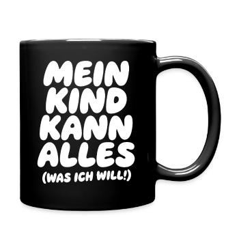 Mon enfant peut tout faire en disant des fautes de frappe - Mug uni - noir - Droite
