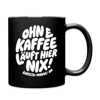Rien ne marche ici sans café - Mug uni - noir - Droite